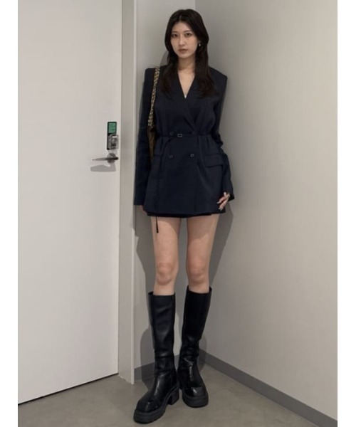 SLY(スライ)の「SUMMER BELTED TAILOR JK サマーベルテッドテーラージャケット 春服 夏服(テーラードジャケット・レディース・ネイビー/カーキ・FREE)」の22枚目の写真