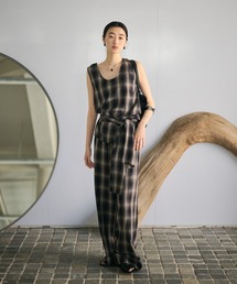 LAULEN | ombre check urban setup / オンブレチェックセットアップ(サロペット/オーバーオール)