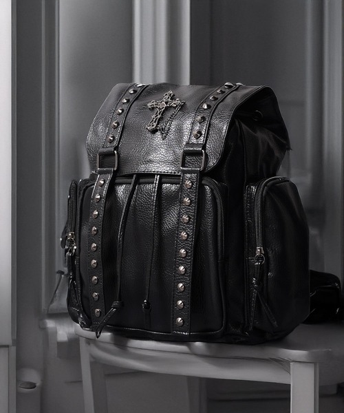 1111clothing(ワンフォークロージング)の「クロスチャーム バックパック / Cross Charm Backpack(バックパック/リュック・レディース・ピンク/ブラック/オフホワイト・FREE)」の1枚目の写真
