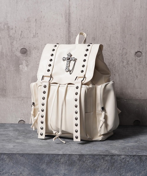 1111clothing(ワンフォークロージング)の「クロスチャーム バックパック / Cross Charm Backpack(バックパック/リュック・レディース・ピンク/ブラック/オフホワイト・FREE)」の5枚目の写真