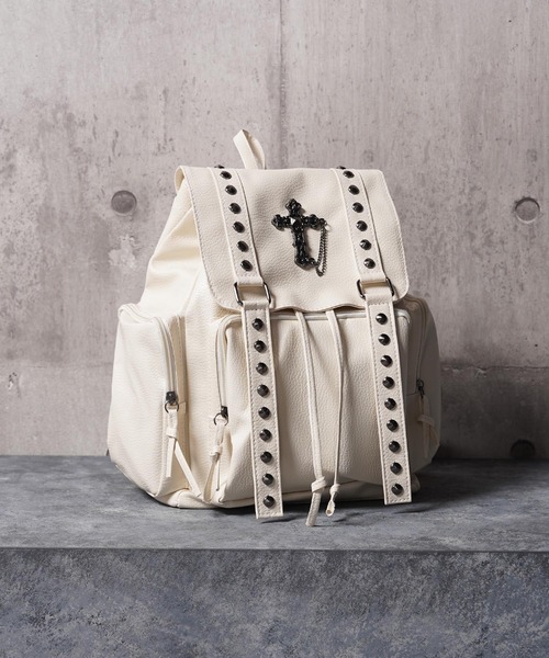 1111clothing(ワンフォークロージング)の「クロスチャーム バックパック / Cross Charm Backpack(バックパック/リュック・レディース・ピンク/ブラック/オフホワイト・FREE)」の6枚目の写真