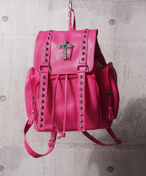1111clothing(ワンフォークロージング)の「クロスチャーム バックパック / Cross Charm Backpack(バックパック/リュック・レディース・ピンク/ブラック/オフホワイト・FREE)」の14枚目の写真