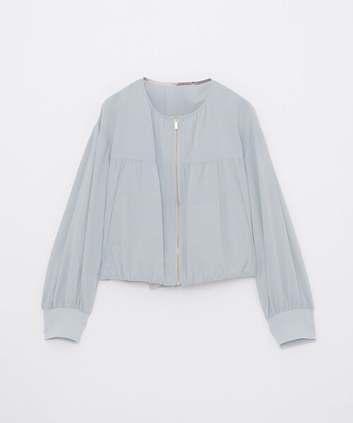 BLUE LABEL CRESTBRIDGE(ブルーレーベルクレストブリッジ)の「【はっ水】シアーナイロンジャケット(ブルゾン・レディース・ブルー/ダークネイビー/オフホワイト・38/36)」の15枚目の写真