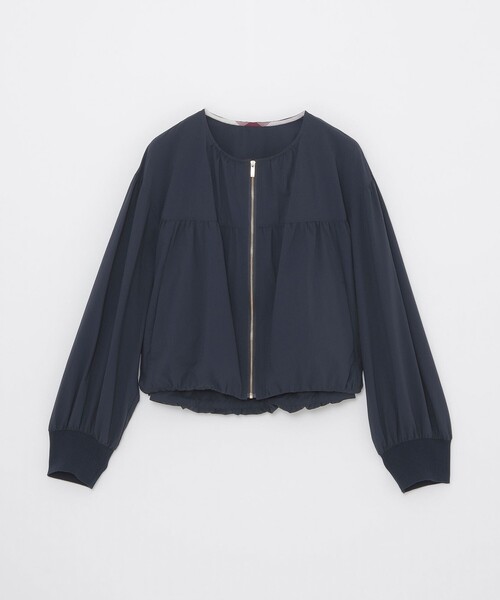 BLUE LABEL CRESTBRIDGE(ブルーレーベルクレストブリッジ)の「【はっ水】シアーナイロンジャケット(ブルゾン・レディース・ブルー/ダークネイビー/オフホワイト・38/36)」の21枚目の写真