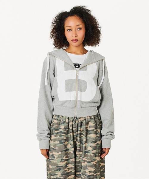 BEEDEN（ビーデン）の「B LOGO BASIC HOODIE（パーカー・レディース・ホワイト/ブラック/グレー・FREE）」の15枚目の写真