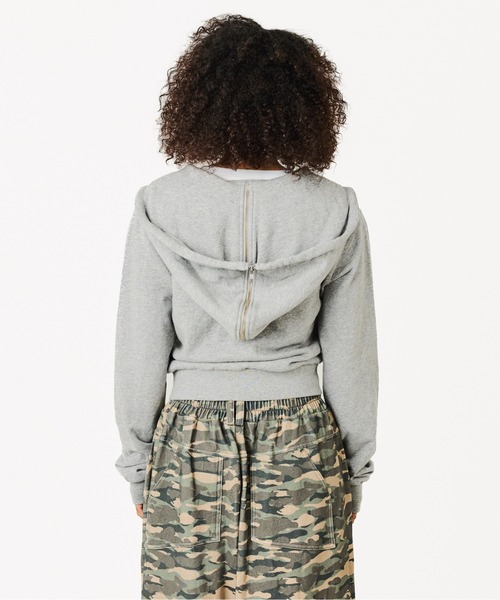 BEEDEN（ビーデン）の「B LOGO BASIC HOODIE（パーカー・レディース・ホワイト/ブラック/グレー・FREE）」の6枚目の写真