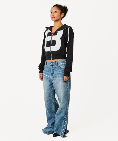BEEDEN（ビーデン）の「B LOGO BASIC HOODIE（パーカー・レディース・ホワイト/ブラック/グレー・FREE）」の19枚目の写真