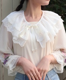 axes femme（アクシーズファム）の「フラワーチュールレース付け襟（その他雑貨）」