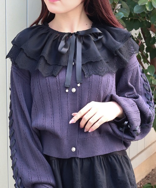 フラワーチュールレース付け襟（その他雑貨）｜axes femme（アクシーズ