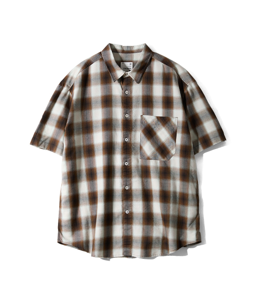 HORLISUN(ホーリーサン)の「Ophir Cupro Ombre Multi Check Shirt Mocha(シャツ/ブラウス・メンズ・その他・MEDIUM/SMALL/LARGE)」の2枚目の写真