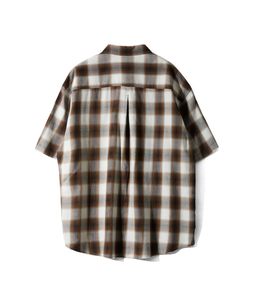 HORLISUN(ホーリーサン)の「Ophir Cupro Ombre Multi Check Shirt Mocha(シャツ/ブラウス・メンズ・その他・MEDIUM/SMALL/LARGE)」の3枚目の写真