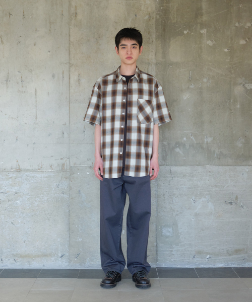 HORLISUN(ホーリーサン)の「Ophir Cupro Ombre Multi Check Shirt Mocha(シャツ/ブラウス・メンズ・その他・MEDIUM/SMALL/LARGE)」の5枚目の写真