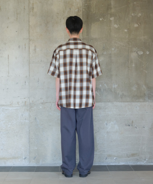 HORLISUN(ホーリーサン)の「Ophir Cupro Ombre Multi Check Shirt Mocha(シャツ/ブラウス・メンズ・その他・MEDIUM/SMALL/LARGE)」の7枚目の写真
