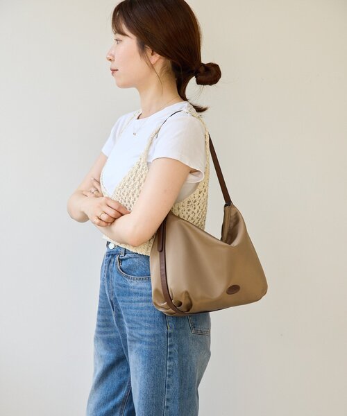 gemeil(ジェムイル)の「<rou.>デイリーワンショルダーバッグ(CE-1745)(ショルダーバッグ・レディース・ベージュ/ブラック・FREE)」の1枚目の写真