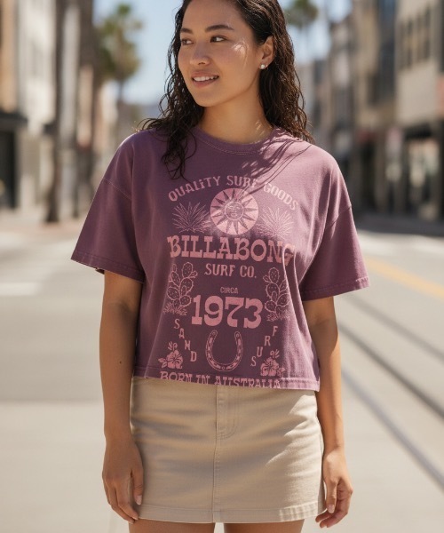 BILLABONG(ビラボン)の「BILLABONG ウィメンズ SUN ECHOES WL CROPPED COOL DRY TEE Tシャツ 【2026年夏モデル】(Tシャツ/カットソー・レディース・ホワイト/オフホワイト/ベージュ/ブルー系その他/イエロー系その他・MEDIUM)」の4枚目の写真
