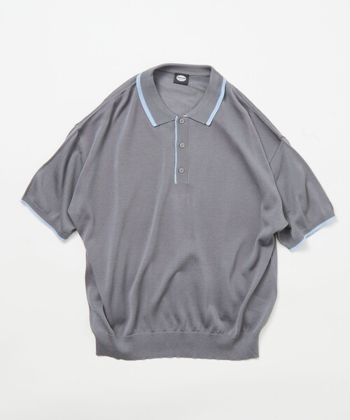 FREAK'S STORE（フリークスストア）の「限定展開 リラックスフィット 配色ニットポロシャツ（ポロシャツ・メンズ・グレー/ブラウン/ネイビー/チャコールグレー・SMALL/LARGE/MEDIUM）」の5枚目の写真