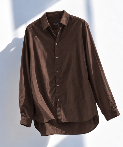 THE TOKYO（ザトウキョウ）の「【SILKα/シルクアルファ】SILK α L/S Shirt（シャツ/ブラウス・メンズ・ホワイト/サックスブルー/ブルー/ブラウン・44/48/46）」の2枚目の写真
