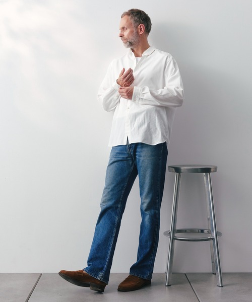 THE TOKYO（ザトウキョウ）の「【SILKα/シルクアルファ】SILK α L/S Shirt（シャツ/ブラウス・メンズ・ホワイト/サックスブルー/ブルー/ブラウン・44/48/46）」の7枚目の写真