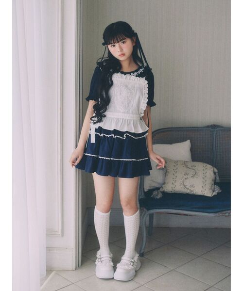 merry jenny(メリージェニー)の「frill mary jane metal sneakers(スニーカー・レディース・ブラック/オフホワイト/ピンク・LARGE/MEDIUM)」の7枚目の写真