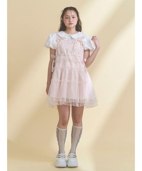 merry jenny(メリージェニー)の「frill mary jane metal sneakers(スニーカー・レディース・ブラック/オフホワイト/ピンク・LARGE/MEDIUM)」の10枚目の写真