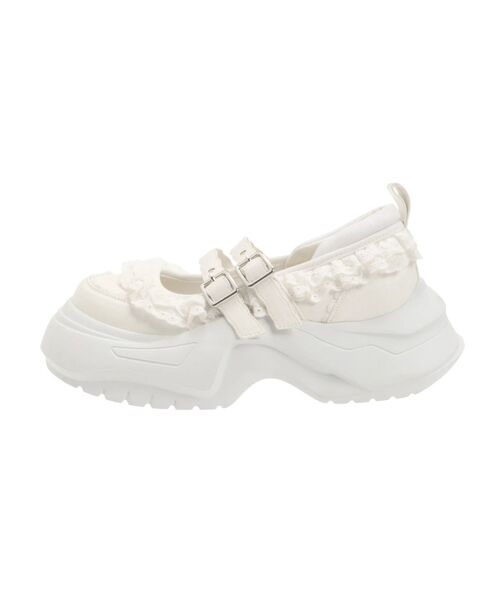 merry jenny(メリージェニー)の「frill mary jane metal sneakers(スニーカー・レディース・ブラック/オフホワイト/ピンク・LARGE/MEDIUM)」の17枚目の写真