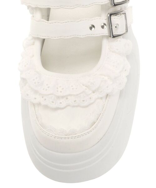 merry jenny(メリージェニー)の「frill mary jane metal sneakers(スニーカー・レディース・ブラック/オフホワイト/ピンク・LARGE/MEDIUM)」の20枚目の写真