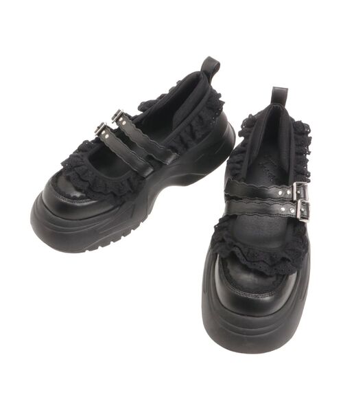merry jenny(メリージェニー)の「frill mary jane metal sneakers(スニーカー・レディース・ブラック/オフホワイト/ピンク・LARGE/MEDIUM)」の21枚目の写真