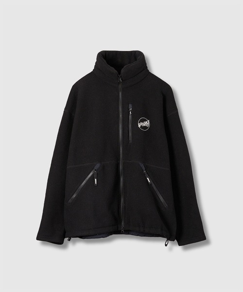 HOLIDAY(ホリデイ)の「CLASSIC FLEECE ZIP UP JACKET クラシックフリースジップアップジャケット(ブルゾン・レディース・ブラック/グレー・ONE SIZE)」の2枚目の写真