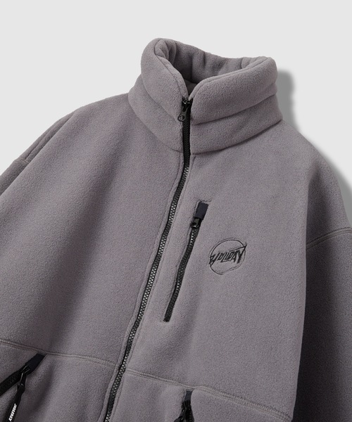 HOLIDAY(ホリデイ)の「CLASSIC FLEECE ZIP UP JACKET クラシックフリースジップアップジャケット(ブルゾン・レディース・ブラック/グレー・ONE SIZE)」の4枚目の写真