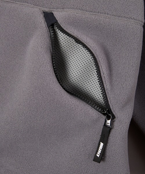 HOLIDAY(ホリデイ)の「CLASSIC FLEECE ZIP UP JACKET クラシックフリースジップアップジャケット(ブルゾン・レディース・ブラック/グレー・ONE SIZE)」の5枚目の写真