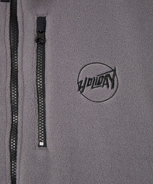 HOLIDAY(ホリデイ)の「CLASSIC FLEECE ZIP UP JACKET クラシックフリースジップアップジャケット(ブルゾン・レディース・ブラック/グレー・ONE SIZE)」の8枚目の写真