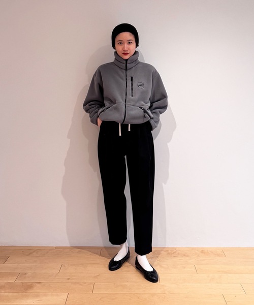 HOLIDAY(ホリデイ)の「CLASSIC FLEECE ZIP UP JACKET クラシックフリースジップアップジャケット(ブルゾン・レディース・ブラック/グレー・ONE SIZE)」の15枚目の写真