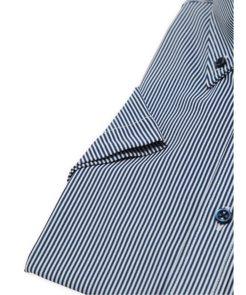 TAKA-Q(タカキュー)の「ワイシャツ メンズ ストレッチ 吸水速乾 ノンアイロン ボタンダウン 半袖 ビジネス ドレス NEWスタンダードフィット(ビジネスシャツ・メンズ・ネイビー・S/MEDIUM/LARGE/X-LARGE/3L)」の5枚目の写真