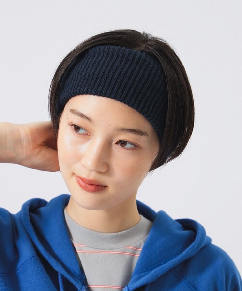 BEAMS BOY（ビームスボーイ）の「【別注】organicsta / リブ ヘアバンド（ハット・レディース・ネイビー/ロイヤルブルー・ONE SIZE）」の2枚目の写真
