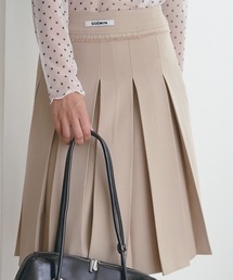 Box pleats midi skirt/ミディ丈ボックスプリーツスカート