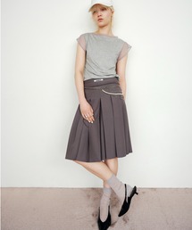 SOEMIN | Box pleats midi skirt／ミディ丈ボックスプリーツスカート(スカート)