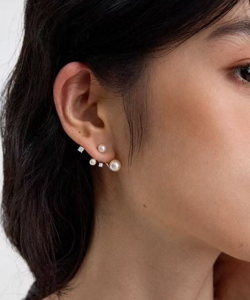 Achic(アシック)の「パールビーズ ラインピアス(ピアス(両耳用)・レディース・ホワイト・M)」の13枚目の写真