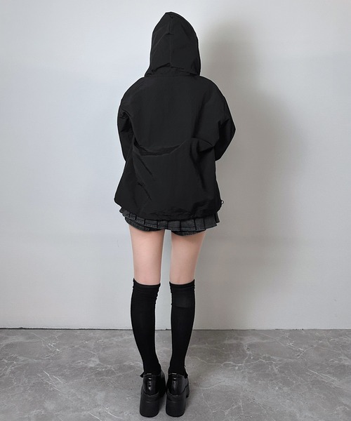 FOLLOWIN(フォロウィン)の「ウェンダーブレイク チェックトリムフードブルゾン(ブルゾン・レディース・グレー/ベージュ/ブラック・FREE)」の12枚目の写真