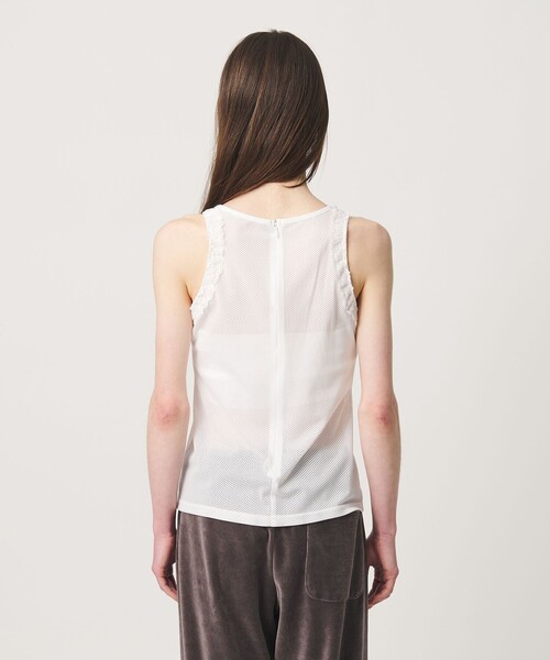 ATTISESSION(アティセッション)の「<ATTISESSION>メッシュ レース ノースリーブ トップス(その他トップス・レディース・ブラック/ホワイト・FREE)」の9枚目の写真