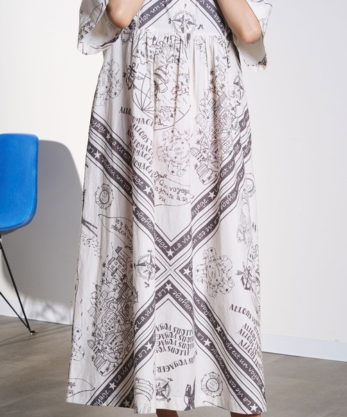 HLAADA(フラーダ)の「HLAADA for ROSEBUD/VOYAGE PRINT DRESS(ワンピース・レディース・ブラウン/ブラック・ONE SIZE)」の11枚目の写真