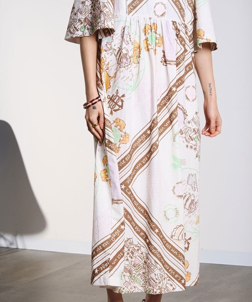 HLAADA(フラーダ)の「HLAADA for ROSEBUD/VOYAGE PRINT DRESS(ワンピース・レディース・ブラウン/ブラック・ONE SIZE)」の20枚目の写真