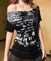 ヴィンテージロゴオフショルTシャツ