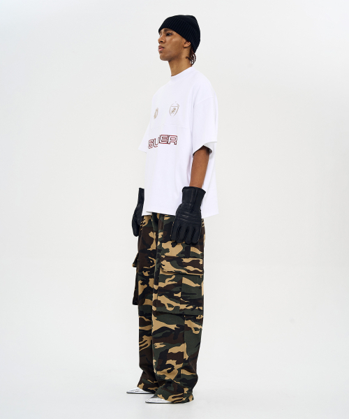 WORLDDILEMA(ワールドジレンマ)の「MOCK NECK EMBLEM HALF T-SHIRTS (WHITE)(Tシャツ/カットソー・レディース・ホワイト・FREE)」の6枚目の写真