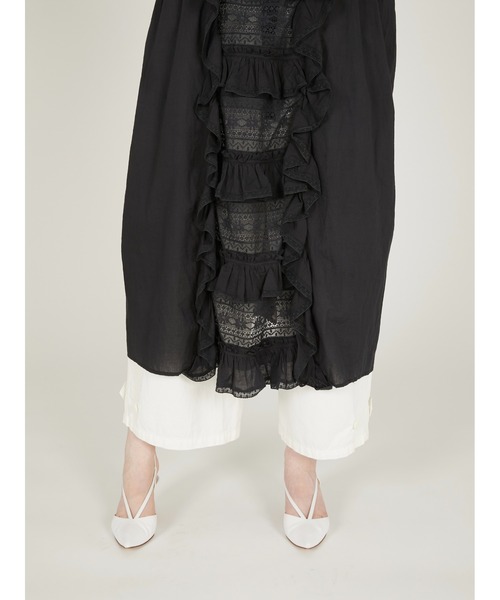 crinkle crinkle crinkle(クリンクルクリンクルクリンクル)の「【crinkle crinkle crinkle】liver lace vintage like cami dress/リヴァーレースヴィンテージライクキャミドレス(ワンピース・レディース・ブラック/ドット・FREE)」の5枚目の写真