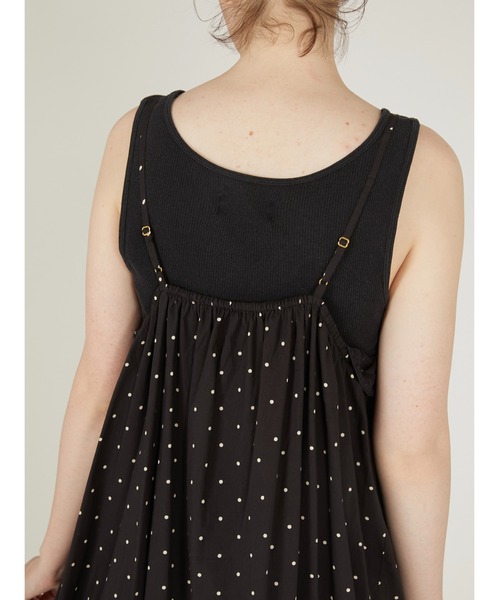 crinkle crinkle crinkle(クリンクルクリンクルクリンクル)の「【crinkle crinkle crinkle】liver lace vintage like cami dress/リヴァーレースヴィンテージライクキャミドレス(ワンピース・レディース・ブラック/ドット・FREE)」の14枚目の写真