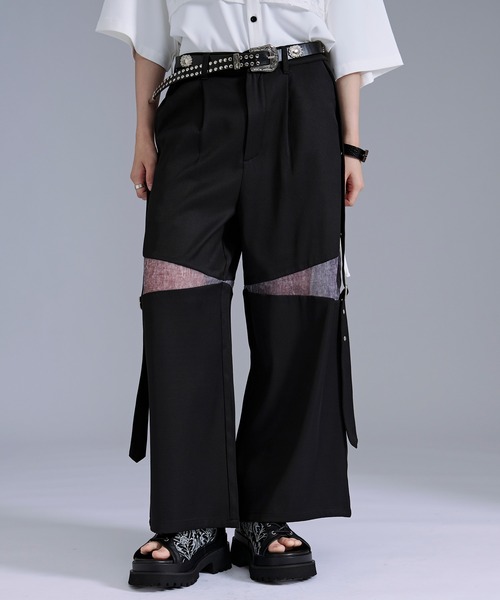 Ellno Loset(エルノロゼット)の「ハトメベルトガラキリカエパンツ(スラックス・メンズ・チャコール/ブラック・X-SMALL/LARGE/MEDIUM/SMALL)」の5枚目の写真