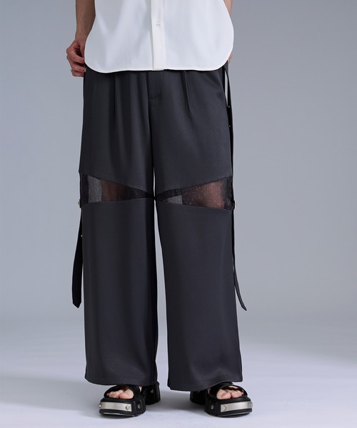 Ellno Loset(エルノロゼット)の「ハトメベルトガラキリカエパンツ(スラックス・メンズ・チャコール/ブラック・X-SMALL/LARGE/MEDIUM/SMALL)」の21枚目の写真