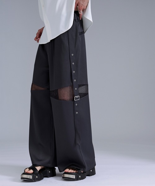 Ellno Loset(エルノロゼット)の「ハトメベルトガラキリカエパンツ(スラックス・メンズ・チャコール/ブラック・X-SMALL/LARGE/MEDIUM/SMALL)」の22枚目の写真
