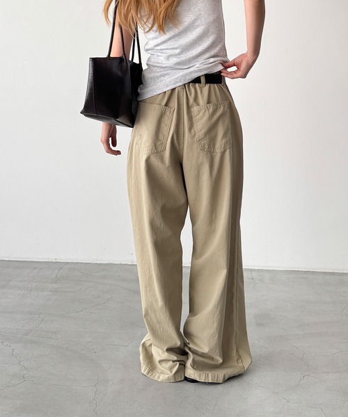 CANAL JEAN(キャナルジーン)の「El mar ソフトツイルベイカーパンツ(その他パンツ・レディース・ホワイト/ベージュ・SMALL/MEDIUM)」の4枚目の写真