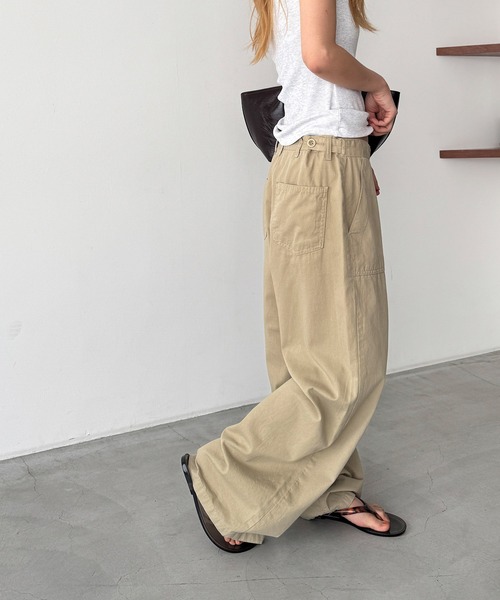 CANAL JEAN(キャナルジーン)の「El mar ソフトツイルベイカーパンツ(その他パンツ・レディース・ホワイト/ベージュ・SMALL/MEDIUM)」の6枚目の写真